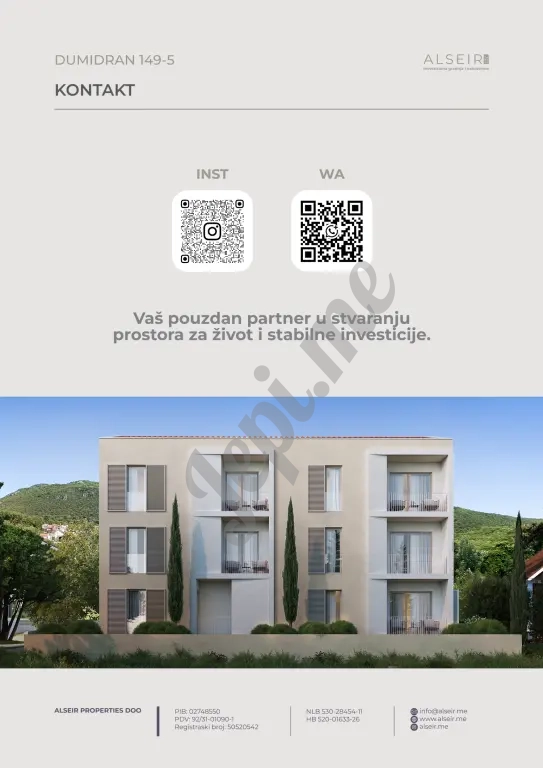 Prodaje se jednosoban stan u Tivtu